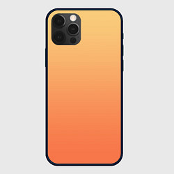 Чехол для iPhone 12 Pro Max Градиент солнечный жёлто-оранжевый приглушённый, цвет: 3D-черный