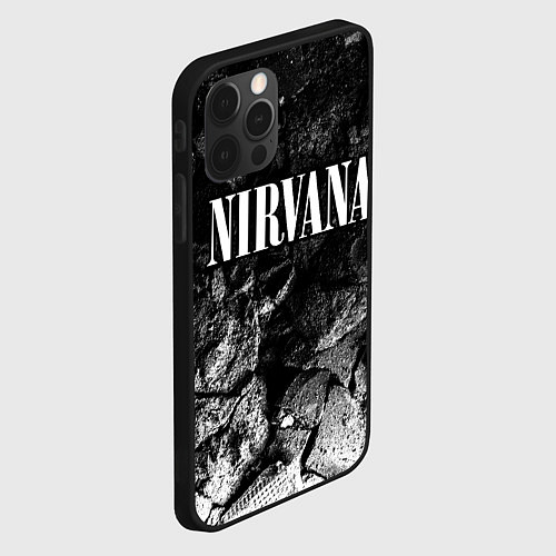 Чехол iPhone 12 Pro Max Nirvana black graphite / 3D-Черный – фото 2