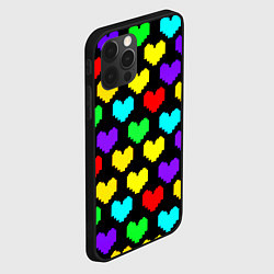 Чехол для iPhone 12 Pro Max Undertale heart pattern, цвет: 3D-черный — фото 2