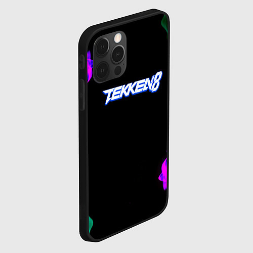 Чехол iPhone 12 Pro Max Tekken огненный дым текстура / 3D-Черный – фото 2