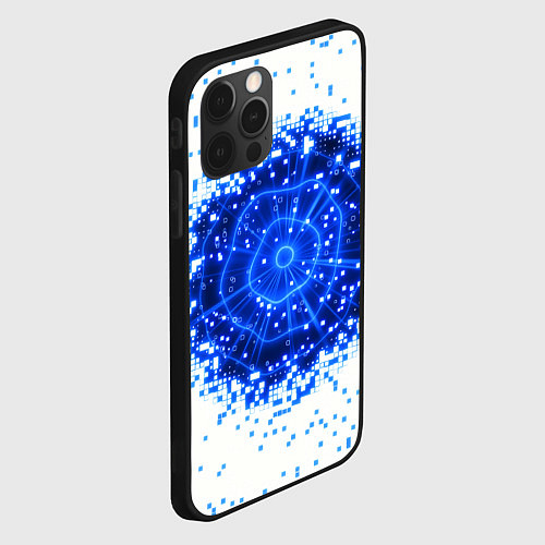 Чехол iPhone 12 Pro Max Поврежденный цифровой скин - дыра / 3D-Черный – фото 2