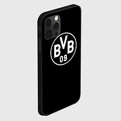 Чехол для iPhone 12 Pro Max Borussia sport fc белое лого, цвет: 3D-черный — фото 2