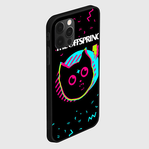 Чехол iPhone 12 Pro Max The Offspring - rock star cat / 3D-Черный – фото 2