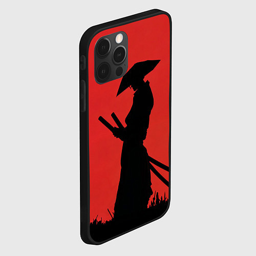 Чехол iPhone 12 Pro Max Девушка ронин / 3D-Черный – фото 2
