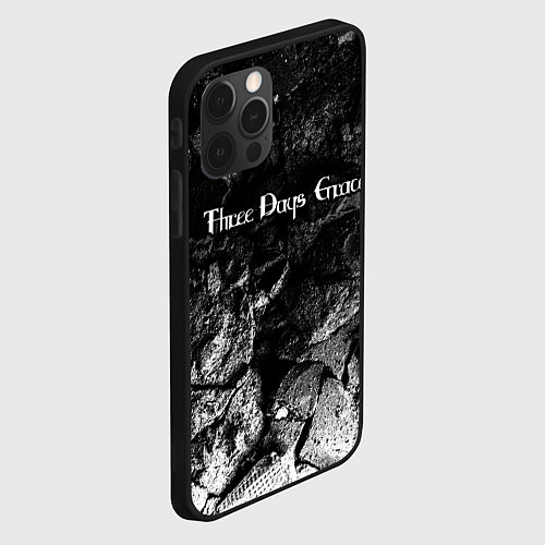 Чехол iPhone 12 Pro Max Three Days Grace black graphite / 3D-Черный – фото 2