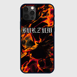 Чехол для iPhone 12 Pro Max Burzum red lava, цвет: 3D-черный