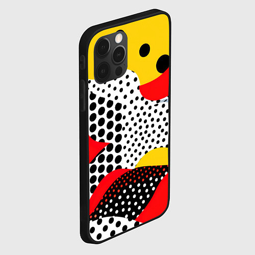 Чехол iPhone 12 Pro Max Вихревая иллюзия / 3D-Черный – фото 2
