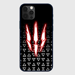 Чехол для iPhone 12 Pro Max The witcher - red logo, цвет: 3D-черный