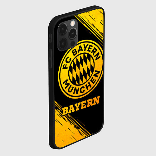 Чехол iPhone 12 Pro Max Bayern - gold gradient / 3D-Черный – фото 2