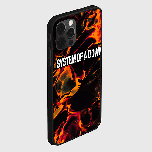 Чехол iPhone 12 Pro Max System of a Down red lava / 3D-Черный – фото 2