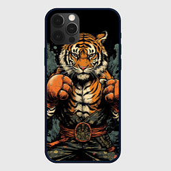 Чехол для iPhone 12 Pro Max Муай-Тай тигр боевые искусства, цвет: 3D-черный