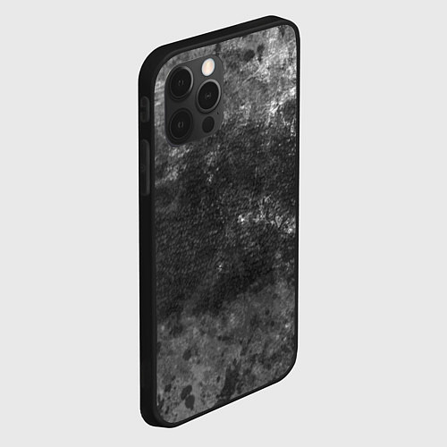 Чехол iPhone 12 Pro Max Абстракция - серая шкура / 3D-Черный – фото 2