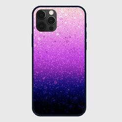 Чехол для iPhone 12 Pro Max Абстрактный градиент розово-синий, цвет: 3D-черный