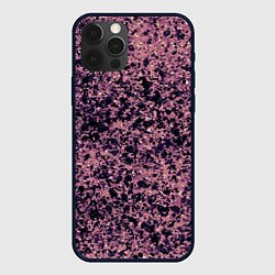 Чехол для iPhone 12 Pro Max Абстрактный брызги сине-розовый, цвет: 3D-черный