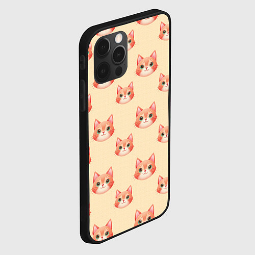 Чехол iPhone 12 Pro Max Рыжие котята / 3D-Черный – фото 2