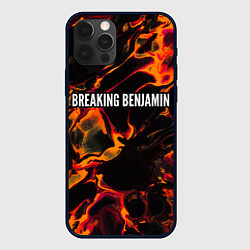 Чехол для iPhone 12 Pro Max Breaking Benjamin red lava, цвет: 3D-черный