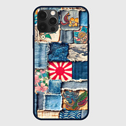 Чехол для iPhone 12 Pro Max Японское художество пэчворк, цвет: 3D-черный