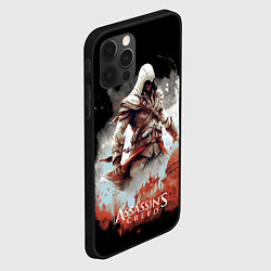 Чехол для iPhone 12 Pro Max Assassins creed город из частиц, цвет: 3D-черный — фото 2