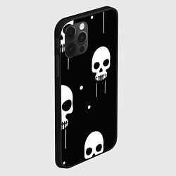 Чехол для iPhone 12 Pro Max Слёзы черепов, цвет: 3D-черный — фото 2