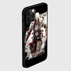 Чехол для iPhone 12 Pro Max Assassins creed белая пыль, цвет: 3D-черный — фото 2