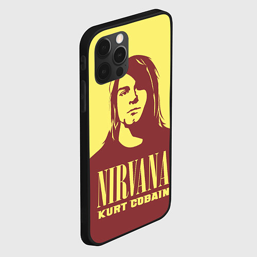 Чехол iPhone 12 Pro Max Kurt Cobain Nirvana / 3D-Черный – фото 2