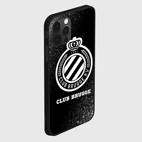 Чехол iPhone 12 Pro Max Club Brugge sport на темном фоне / 3D-Черный – фото 2