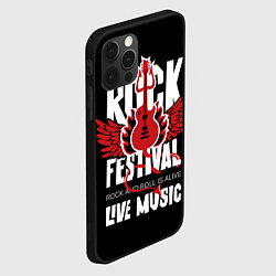 Чехол для iPhone 12 Pro Max Rock festival - live music, цвет: 3D-черный — фото 2