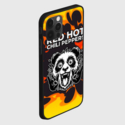 Чехол для iPhone 12 Pro Max Red Hot Chili Peppers рок панда и огонь, цвет: 3D-черный — фото 2
