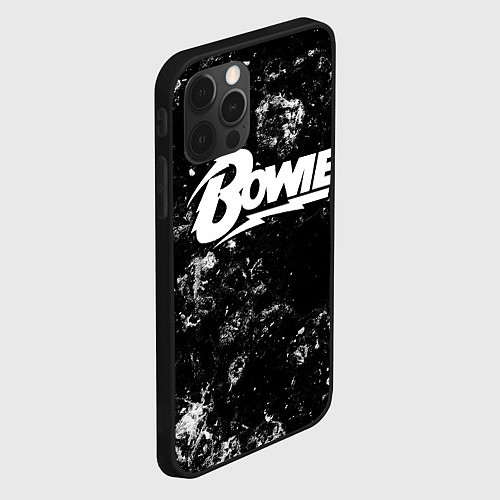 Чехол iPhone 12 Pro Max David Bowie black ice / 3D-Черный – фото 2