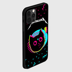 Чехол для iPhone 12 Pro Max Metallica - rock star cat, цвет: 3D-черный — фото 2