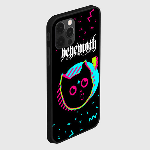 Чехол iPhone 12 Pro Max Behemoth - rock star cat / 3D-Черный – фото 2