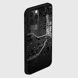 Чехол для iPhone 12 Pro Max Микросхема плата, цвет: 3D-черный — фото 2