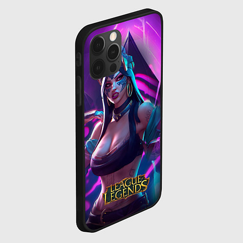 Чехол iPhone 12 Pro Max League of Legends Kaisa Kda style / 3D-Черный – фото 2