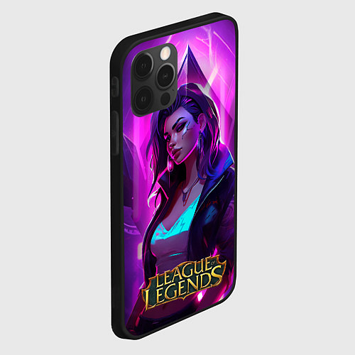 Чехол iPhone 12 Pro Max League of Legends Kaisa Kda style / 3D-Черный – фото 2