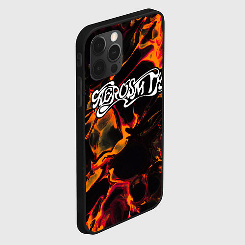 Чехол iPhone 12 Pro Max Aerosmith red lava / 3D-Черный – фото 2