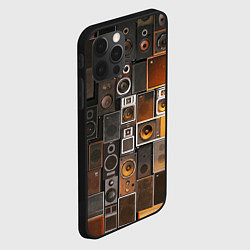 Чехол для iPhone 12 Pro Max Винтажные колонки, цвет: 3D-черный — фото 2