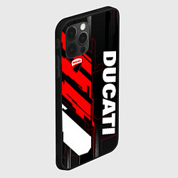 Чехол для iPhone 12 Pro Max Ducati - красный технологический, цвет: 3D-черный — фото 2