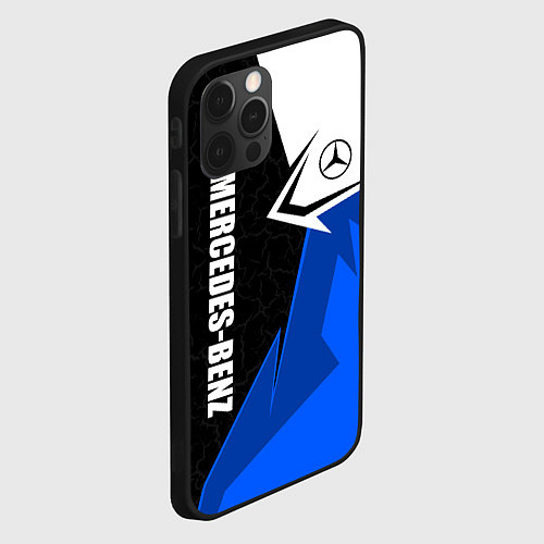 Чехол iPhone 12 Pro Max Мерседес - синяя униформа / 3D-Черный – фото 2