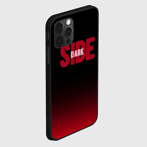 Чехол iPhone 12 Pro Max Dark side тёмная сторона градиент красно-чёрный / 3D-Черный – фото 2