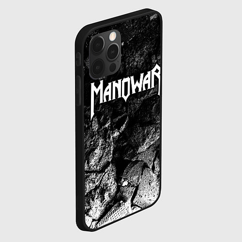 Чехол iPhone 12 Pro Max Manowar black graphite / 3D-Черный – фото 2