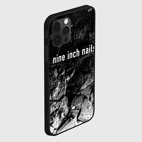 Чехол iPhone 12 Pro Max Nine Inch Nails black graphite / 3D-Черный – фото 2