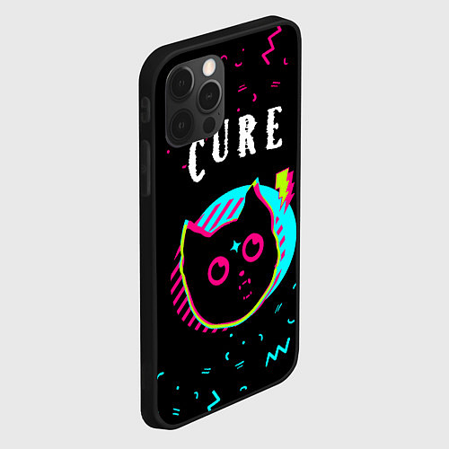 Чехол iPhone 12 Pro Max The Cure - rock star cat / 3D-Черный – фото 2