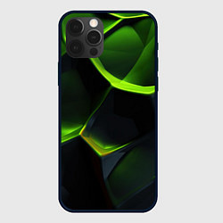 Чехол iPhone 12 Pro Max Green neon abstract geometry