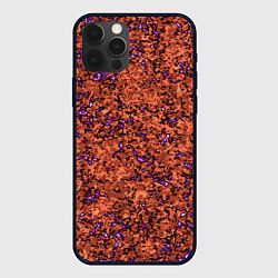 Чехол для iPhone 12 Pro Max Яркий красно-коричневый со фиолетовым свечением, цвет: 3D-черный