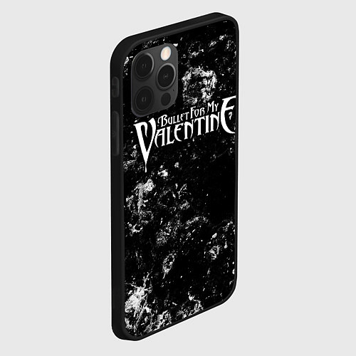 Чехол iPhone 12 Pro Max Bullet For My Valentine black ice / 3D-Черный – фото 2