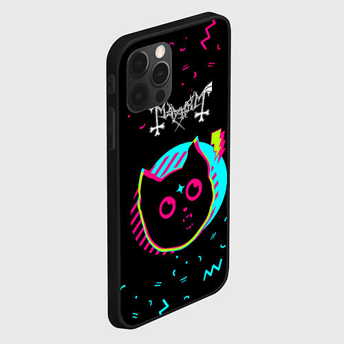 Чехол iPhone 12 Pro Max Mayhem - rock star cat / 3D-Черный – фото 2