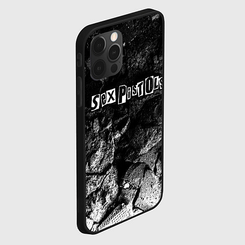 Чехол iPhone 12 Pro Max Sex Pistols black graphite / 3D-Черный – фото 2