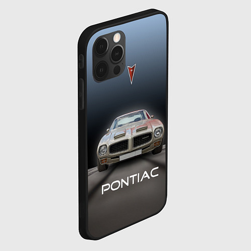 Чехол iPhone 12 Pro Max Американский масл-кар Pontiac / 3D-Черный – фото 2