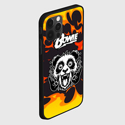 Чехол для iPhone 12 Pro Max David Bowie рок панда и огонь, цвет: 3D-черный — фото 2