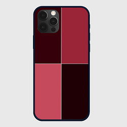 Чехол для iPhone 12 Pro Max Тёмный розовый 4 цвета, цвет: 3D-черный